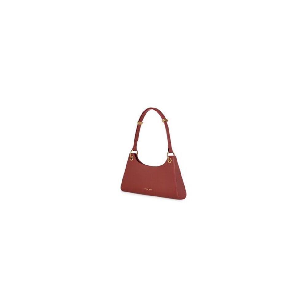 APEDE MOD Women's Burgundy Solid Suede Single Strap Shoulder Bag - Picture 2 of 4